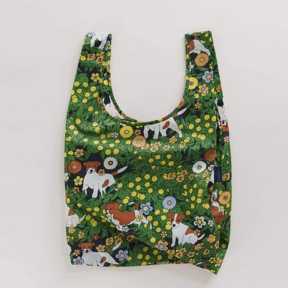 BAGGU Handbags - BAGGU STANDARD REUSABLE TOTE BAG IN CHAMOMILE TERRIER